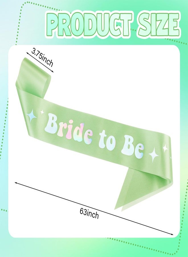 FineCheer Bride to Be Iridescent Sash Disco Themed Bachelorette Party Accessories Margs and Matrimony Margarita Martini Bridal Decorations Bachelorette Sash for Bridal Shower Party Packs Decorations - Image 4